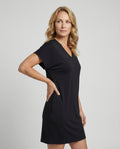 Freizeitkleid Damen mit V-Ausschnitt