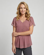 Tunika Bluse Damen mit Schmetterlingsärmeln