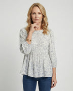 Damen Tunika Blumenprint leicht