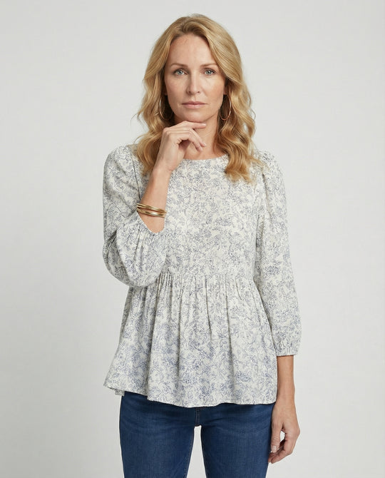 Damen Tunika Blumenprint leicht