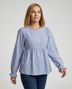 Damen Bluse Babydoll Streifen