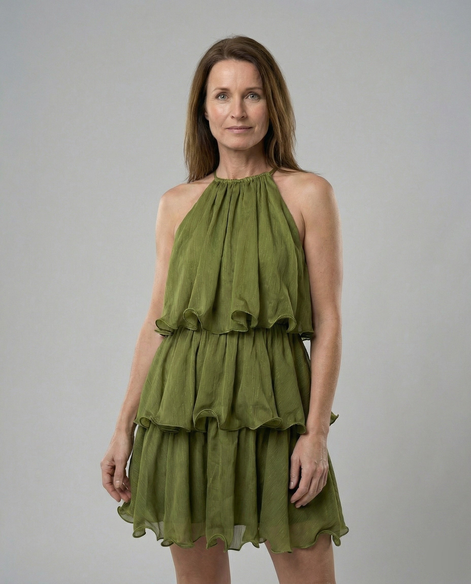 Damen Freizeitkleid Mini hochgeschlossen