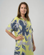 Damen Hemdkleid A-Linie mit Taschen