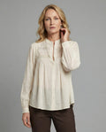 Baumwoll Bluse Damen mit Stickerei