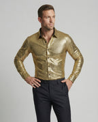 Herren Hemd mit glanzvollem Wabenmuster