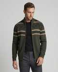 Herren Strickjacke mit modernem Zipper-Design und Muster