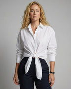 R&B Langärmelige Bluse mit Bindeband