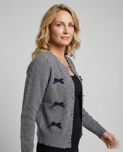 Damen Cardigan mit dekorativen Knöpfen