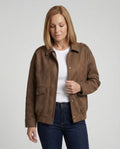 Freizeitkleidung Damen Velours Jacke Weit