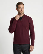 Herren funktionales Langarmshirt mit modernem Stehkragen und Reißverschluss R&B