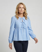 Bluse Damen Viskose Gemustert