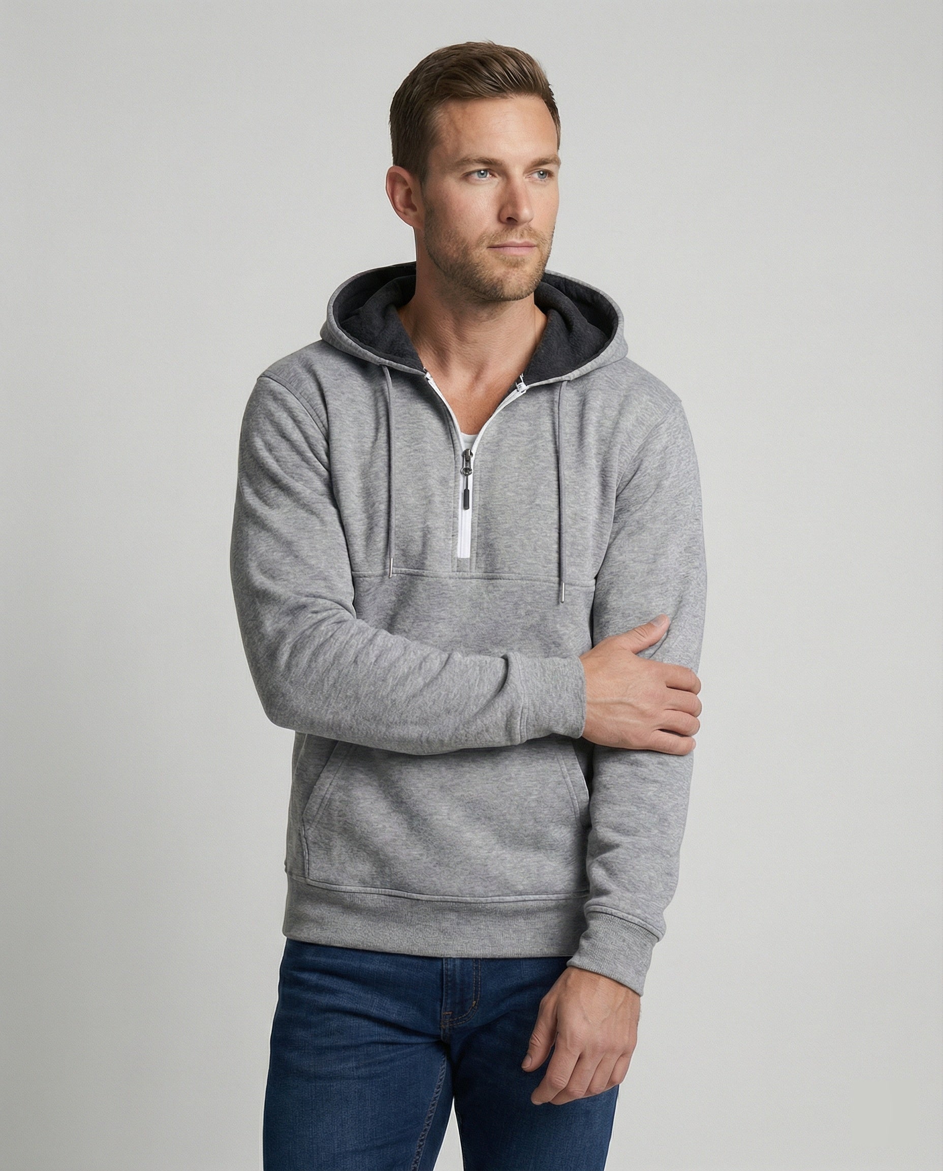 R&B | Cooler Männer Halbzip Hoodie