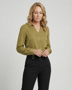 Damen Bluse mit modernem V-Ausschnitt