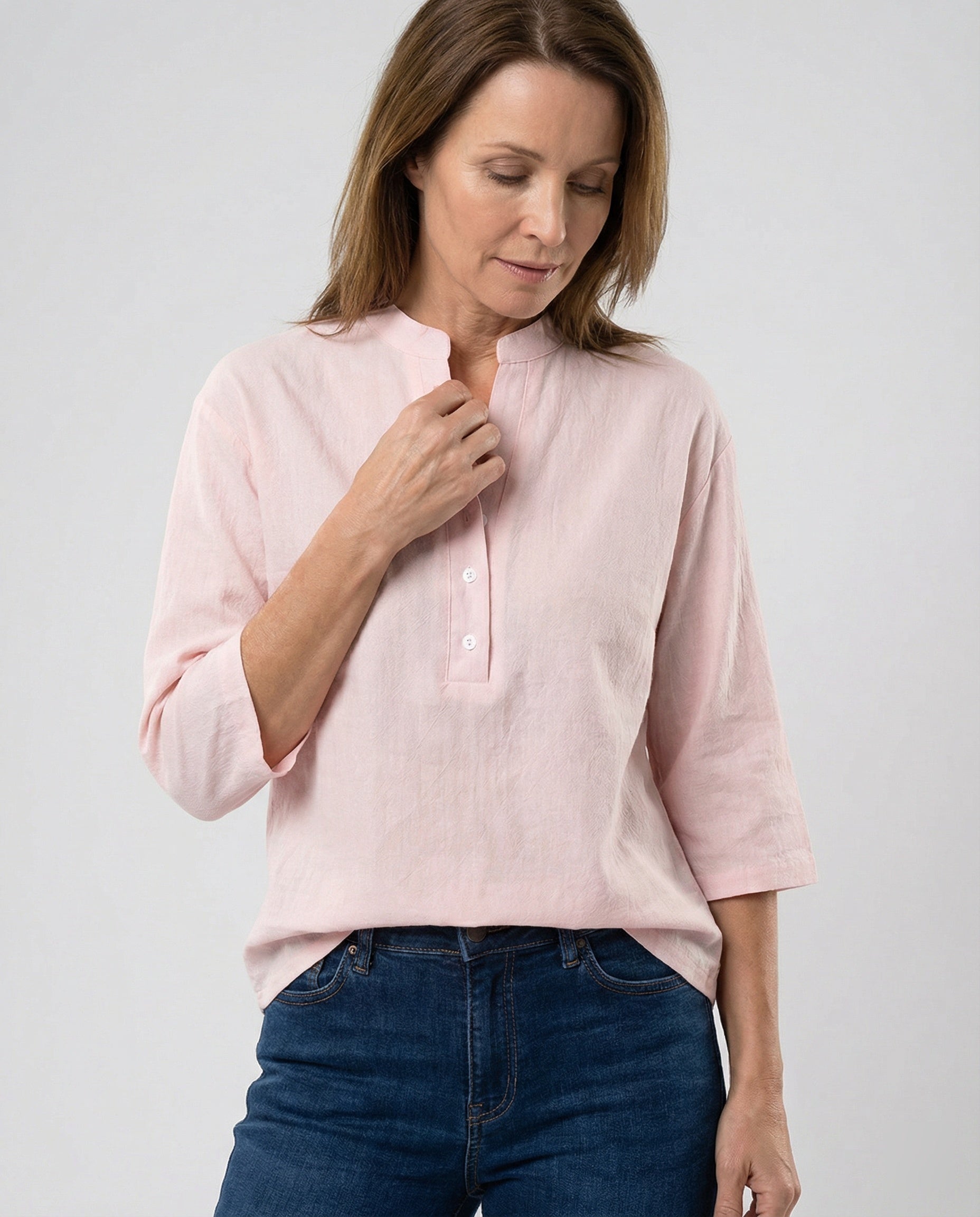 Damen Bluse mit Stehkragen