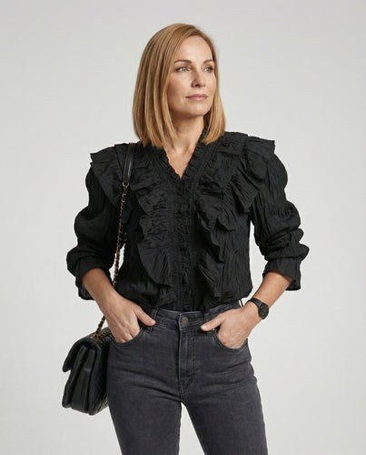 Bluse Damen Elegant mit Volants