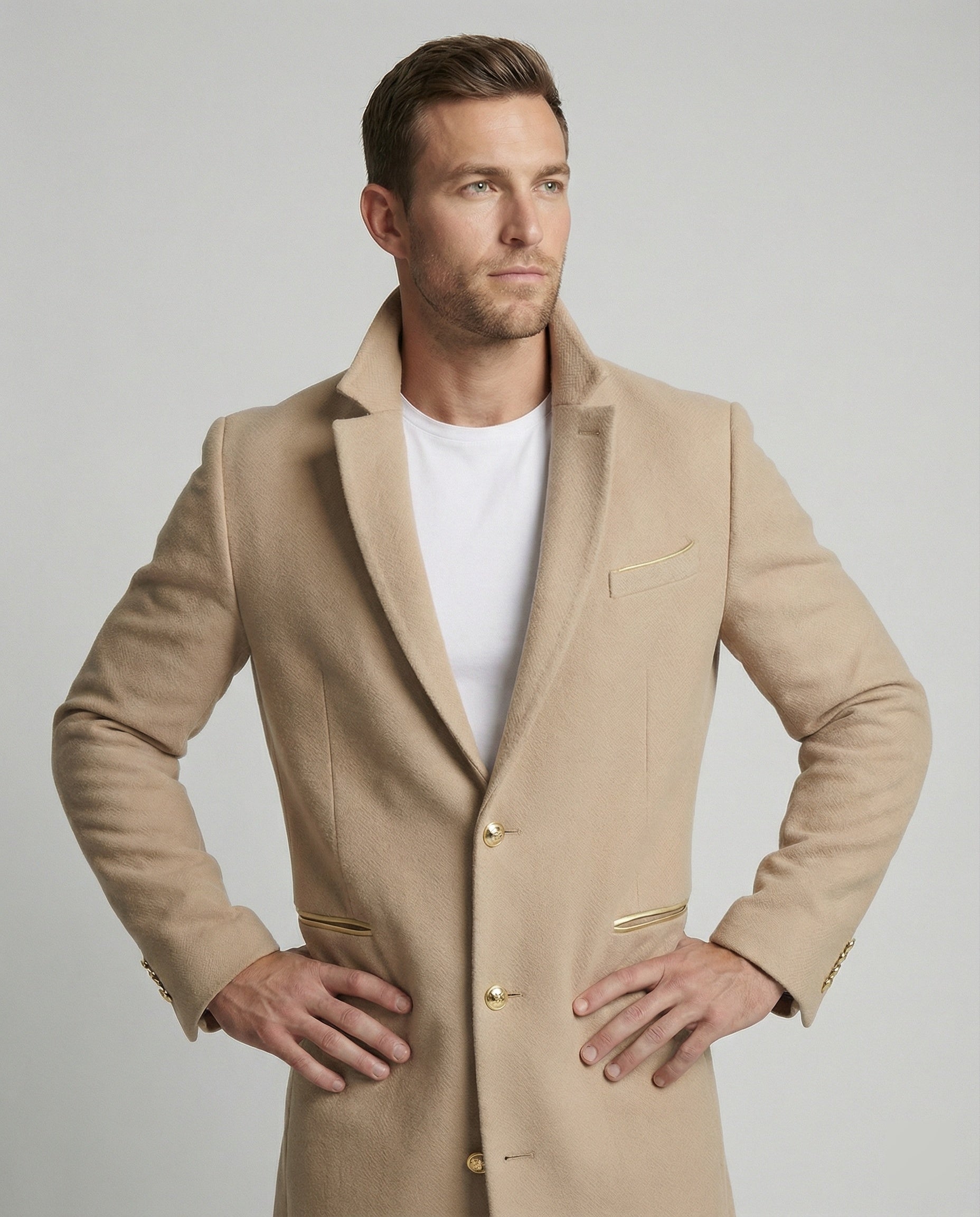 R&B | Eleganter Wolltrenchcoat für Männer