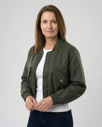 Damen Bomberjacke mit hohen Bündchen