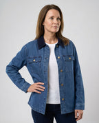 Damen Denimjacke mit klassischen Brusttaschen