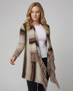 R&B | Schick Gestreifte Poncho Weste