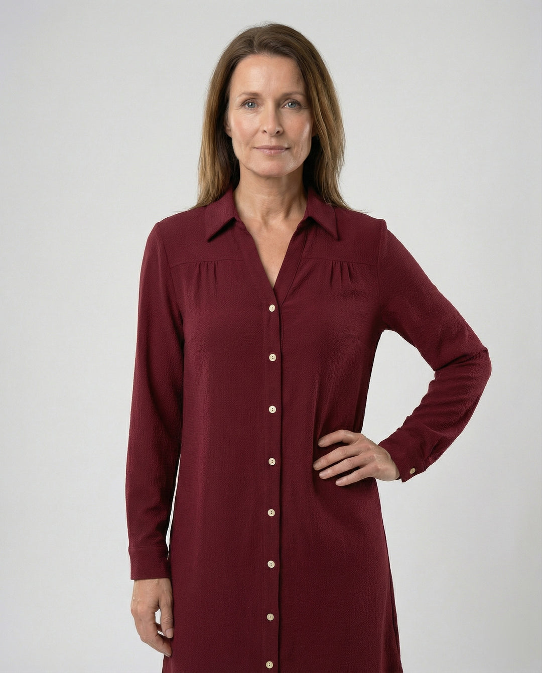 Hemdblusenkleid Mit Taillengürtel Damen