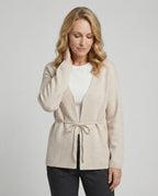 Damen Strickjacke mit Bindegürtel