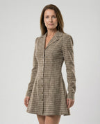 Damen Hemdblusenkleid tailliert