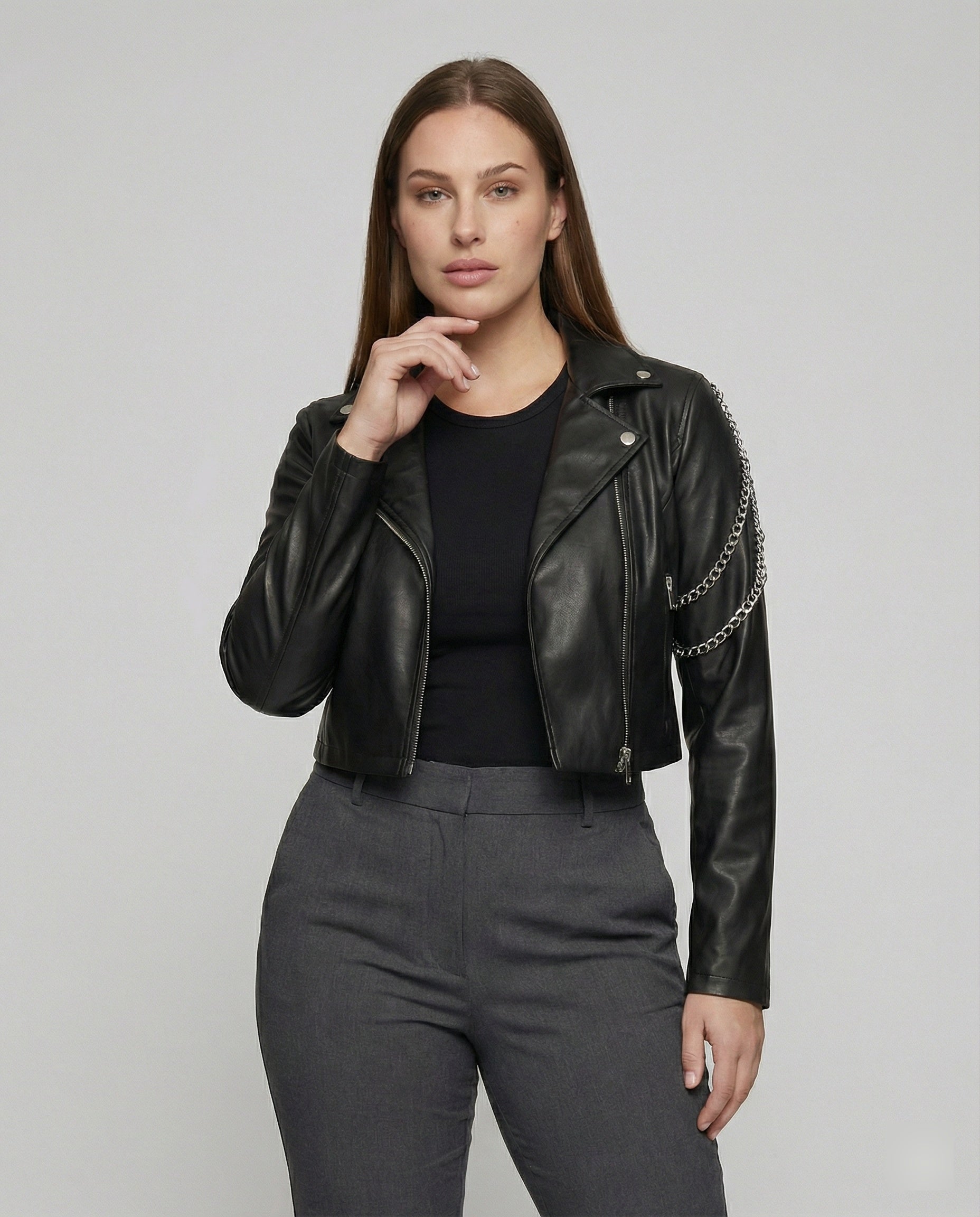R&B | Gekürzte Biker Jacke