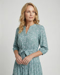 Damen Midikleid Sommer mit Volant