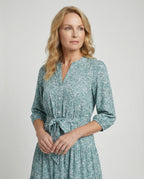 Damen Midikleid Sommer mit Volant