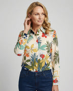 Damen Bluse Floral Viskose