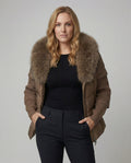 Steppjacke Damen mit luxuriösem Kunstfellkragen