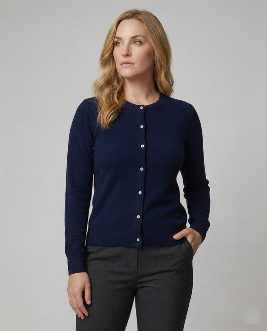 Damen Feinstrick Cardigan mit Knopfleiste und weichem Material R&B
