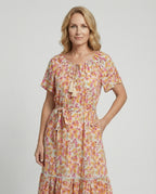 Damen Midi-Kleid mit floralem Design