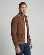 Freizeitkleidung Herren Wildlederjacke Bomber