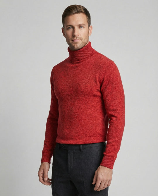 Herren Rollkragenpullover aus weichem Merinowolle R&B