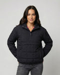 Steppjacke Damen mit hohem Kragen und Fronttasche