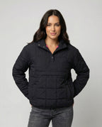 Steppjacke Damen mit hohem Kragen und Fronttasche