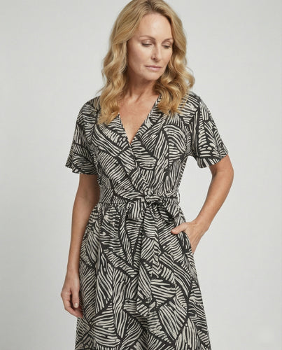 Maxikleid Damen Zebra Print