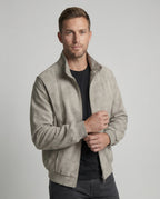 Herren Velours Kurzjacke Stehkragen