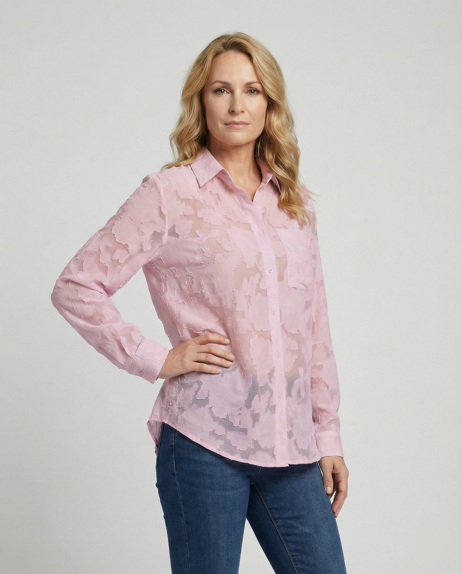 Damen Bluse Chiffon locker