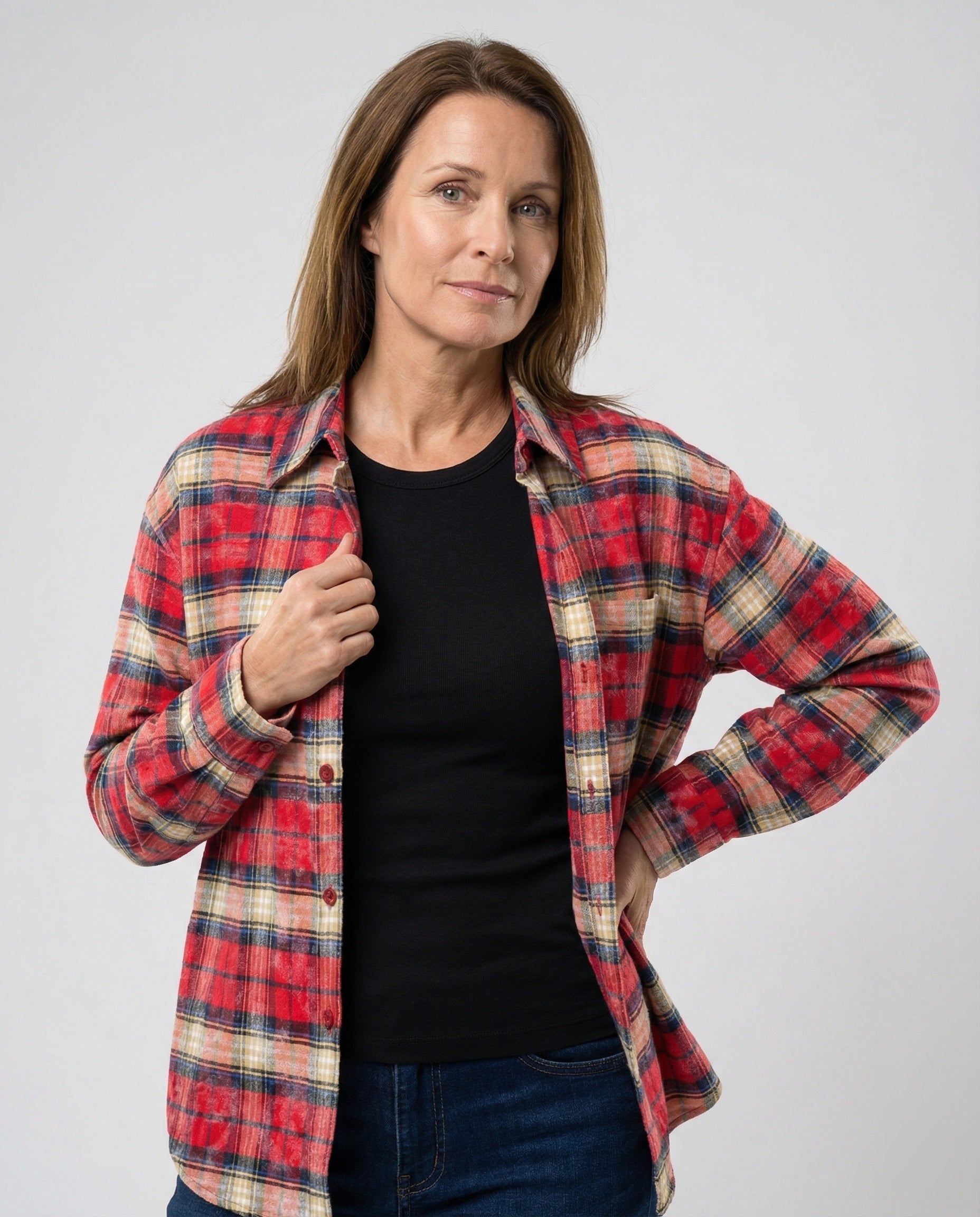 Damen Hemd Oversize Karo