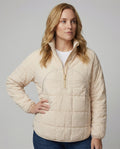 Steppjacke Damen mit hohem Kragen und Reißverschluss