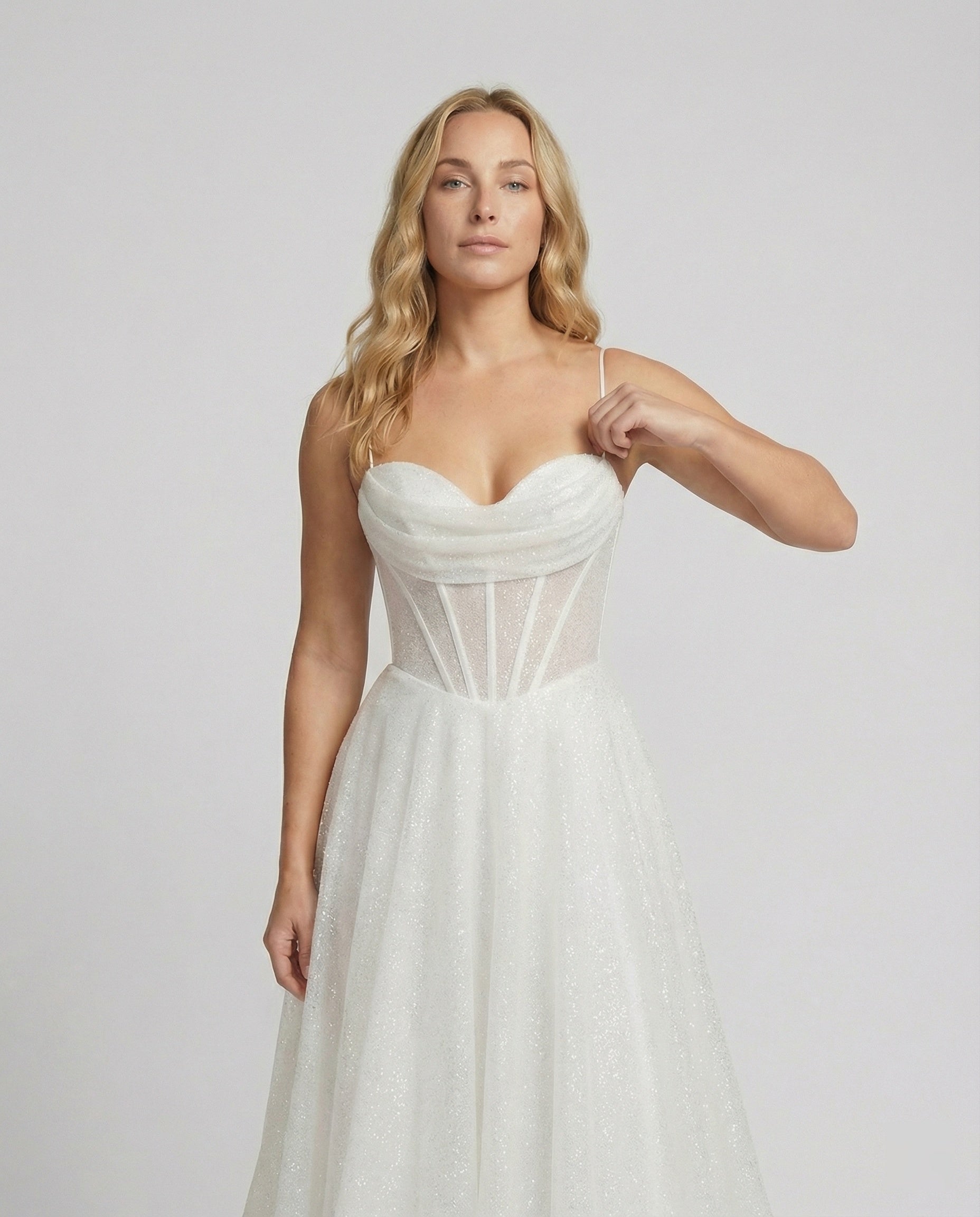 R&B | Glitter Ballkleid mit Schnürung
