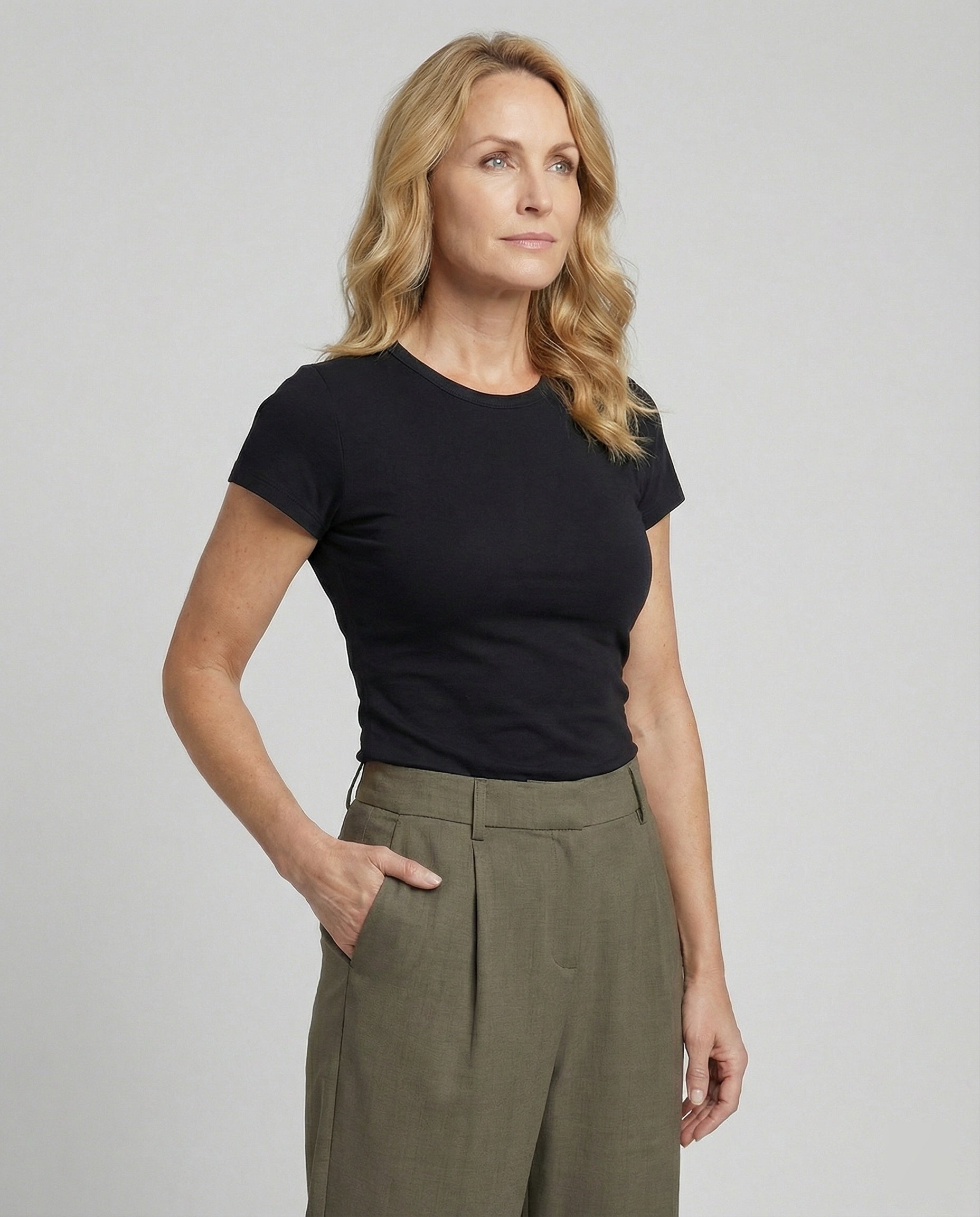Freizeitkleidung Damen Stoffhose Weit