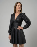 Damen Cocktailkleid Elegant Wickeloptik