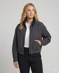 Übergangsjacke Damen sportlich mit hohem Kragen und elastischem Bund