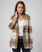Damen Karierter Blazer mit taillierter Passform