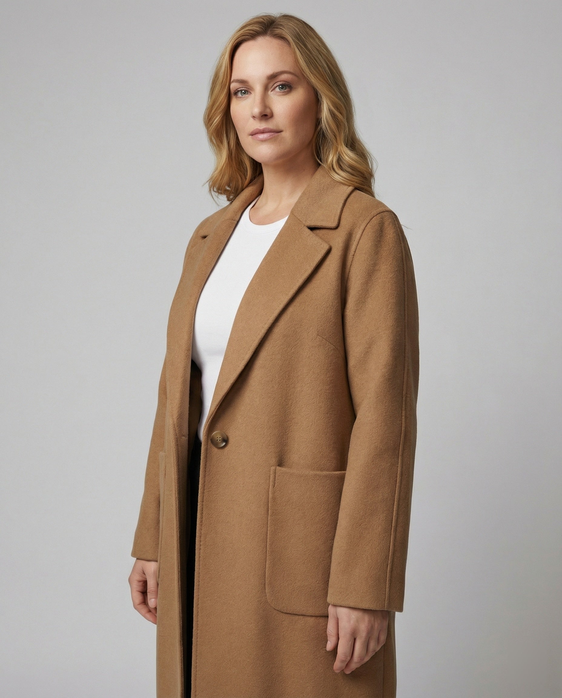 R&B | Langer Wollmantel für Damen