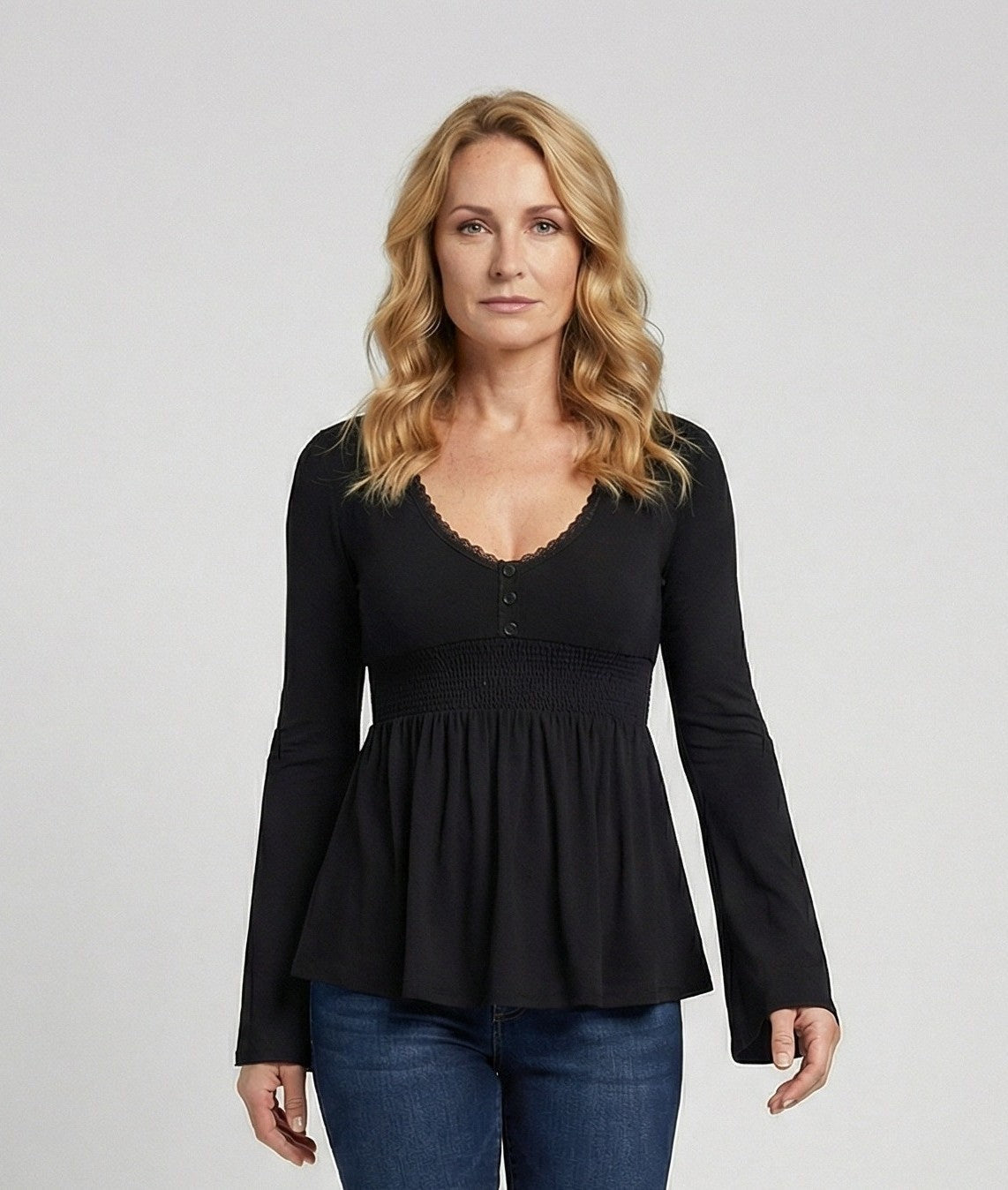 Tunika Damen Langarm Boho