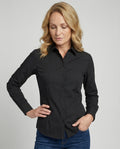 Taillierte Hemdbluse Damen mit Kentkragen